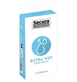 Kondomy s extra lubrikací - Secura kondomy Extra Wet 12 ks