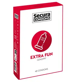 Vroubkované kondomy, kondomy s vroubky - Secura kondomy Extra Fun 48 ks