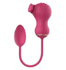 Vibrátory na klitoris - Essentials Duální stimulátor s vibračním vajíčkem - růžový