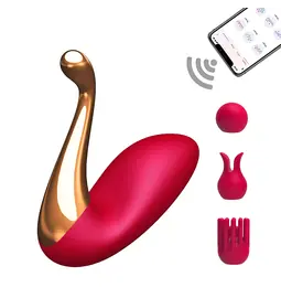 Vibrátory na klitoris - BASIC X The Swan vibrátor na klitoris červený