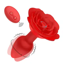 Vibrační anální kolíky - BASIC X rotační a vibrační anální kolík červený