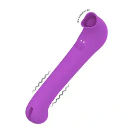 Vibrátory na klitoris - Romant Lucas oboustranný vibrátor s kmitajícím jazýčkem fialový