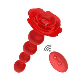 Vibrační anální kolíky - BASIC X vibrační anální korále červené