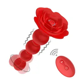 Vibrační anální kolíky - BASIC X vibrační anální korále červené - BSC00451red