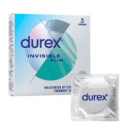 Ultra jemné a tenké kondomy - DUREX kondomy Invisible Slim 3 ks