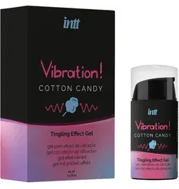 Stimulace klitorisu a vaginy - intt Vibration! Tingling effect gel - Cotton Candy 15 ml