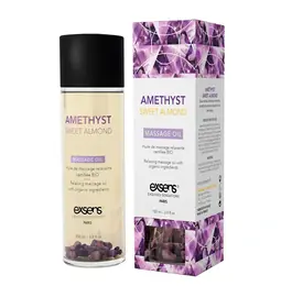 Masážní oleje - exsens Organic masážní olej - Amethyst sweet almond 100 ml