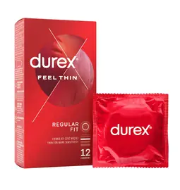 Ultra jemné a tenké kondomy - DUREX Feel Thin Regular fit kondomy 12 ks