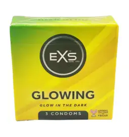 Svítící kondomy - EXS Glow kondomy 3 ks