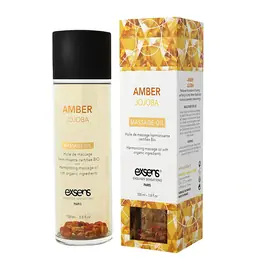 Masážní oleje - exsens Organic masážní olej - Amber jojoba 100 ml