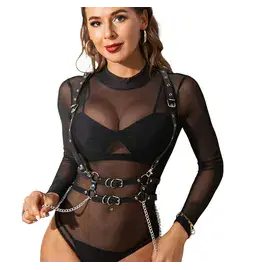 Harness - Subblime Harness s řetízky - černý