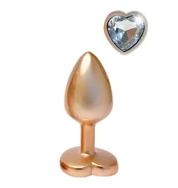 Anální šperky - Gleaming Love Pearl gold anální kolík S