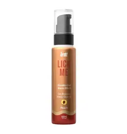 Lubrikační gely pro orální sex - INTT Lick meSlíbatelný gel s hřejivým efektem 50 ml - Peach