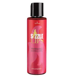 Lubrikační gely s příchutí nebo vůní - SENSUVA Masážní gel hřejivý 125 ml - jahoda