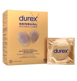 Kondomy s extra lubrikací - DUREX kondomy Sensual Extra Lube 20 ks