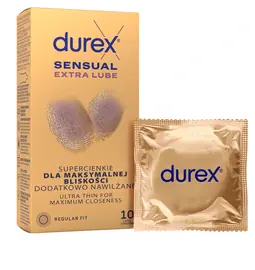 Kondomy s extra lubrikací - DUREX kondomy Sensual Extra Lube 10 ks