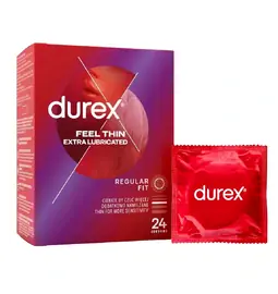 Ultra jemné a tenké kondomy - Durex kondomy Feel Thin Extra Lubricated 24 ks