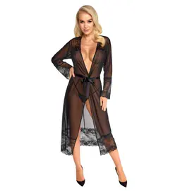 Erotické košilky - Kissable Kimono - černé - 27605171111 - S/M