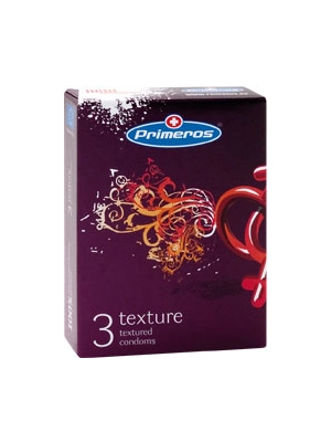 Vroubkované kondomy, kondomy s vroubky - Primeros kondomy Textured - 3 ks - prez029