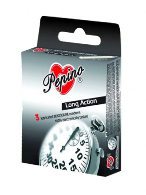 Kondomy prodlužující styk - Pepino kondomy Long Action - 3 ks - SU26011