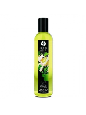 Masážní oleje a svíčky - Shunga Organica masážní olej 250 ml - zelený čaj - v271100