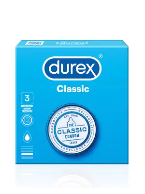 Standardní kondomy - Durex kondomy Classic 3 ks - durex-classiceasy-3ks