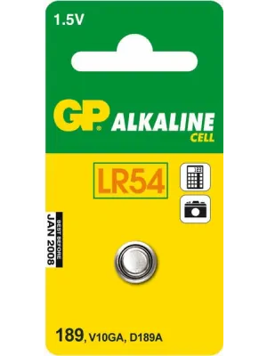 Nabíječky a baterie - GP - alkalická knoflíková baterie LR54 - 1 ks - GPLR54
