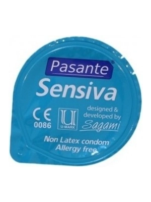 Kondomy bez latexu - Pasante Bezlatexové kondomy Sensiva - 1 ks - pasantesensivanolatex-ks