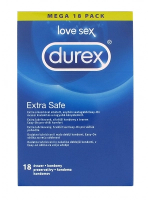 Velká balení kondomů - DUREX kondomy Extra Safe 18 ks - 5052197056259