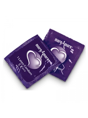 Vroubkované kondomy, kondomy s vroubky - MoreAmore kondomy Fun Skin 1 ks - E29096-ks