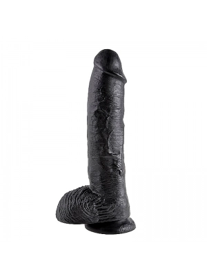 Dilda s přísavkou - King Cock Realistické dildo s přísavkou 25 cm - černé - shmPD5509-23