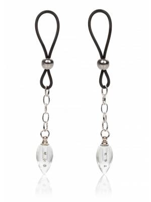 Erotické šperky - Teardrop Ozdoby na bradavky s kamínky - s12952