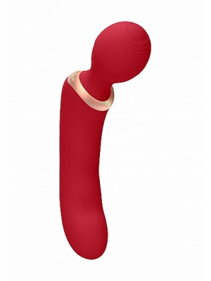 Masážní hlavice - Elegance Multi-Purpose Vibrator Charm 2v1 - červený - shmELE014RED