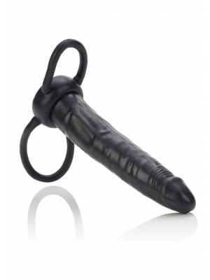 Nevibrační anální kolíky - Accommodator Anální Dildo černé - stimulace vaginální i anální najednou - s13343black