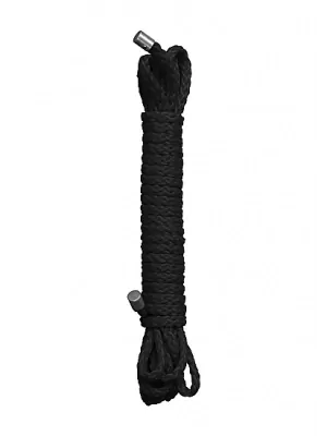 Erotická pouta a bondage - Ouch! Kinbaku Bondage lano 10 m - černé - shmOU043BLK