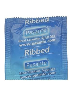 Kondomy vroubkované a s výstupky - Pasante kondomy  Ribbed - 1 ks - pasanteribbed-ks