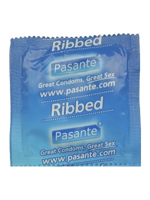 Vroubkované kondomy, kondomy s vroubky - Pasante kondomy  Ribbed - 1 ks - pasanteribbed-ks