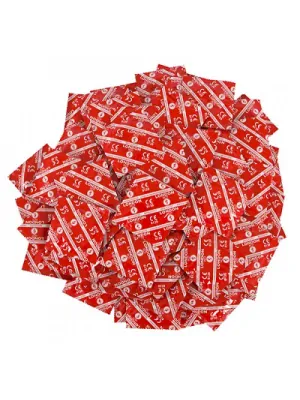 Kondomy s příchutí - Durex kondomy London Rot - jahodový - 1ks - 4109260000-ks