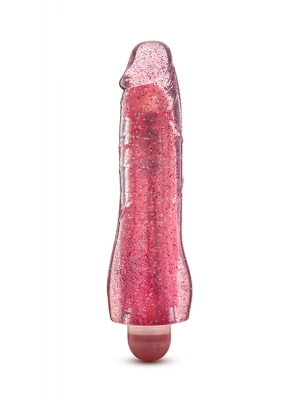 Klasické vibrátory - Glow Dick Molly Glitter - vibrátor růžový - v331205