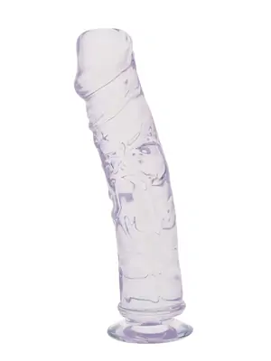 Dilda s přísavkou - Clear Stone Knight gelové dildo s přísavkou čiré - v310104