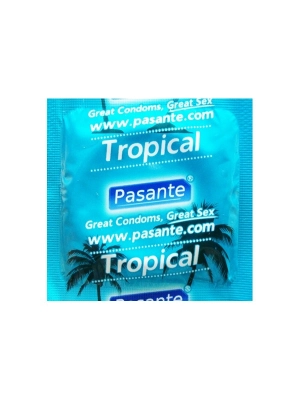 Kondomy s příchutí - Pasante kondomy Tropical - 1 ks - pasantetropical-ks