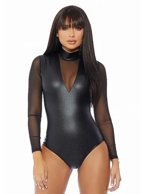Erotické body a korzety - Forplay Behave Bodysuit Body - černé - Shm665331BLK-LXL - L/XL
