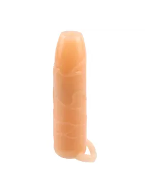 Návleky na penis - SuperMe rozšiřující návlek na penis s otevřenou špičkou tělový - CH015skn