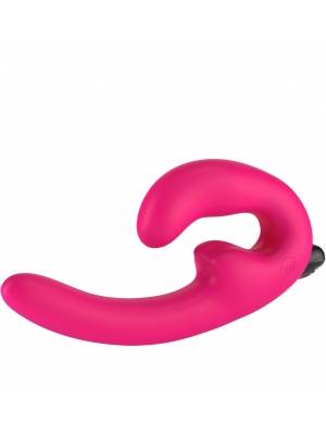 Oboustranná dilda, dvojitá - Fun Factory ShareVibe strap-on Vibrátor - růžový - ff26236
