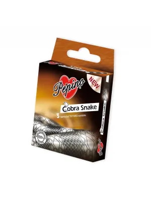 Speciální kondomy - PEPINO kondomy Cobra Snake - 3 ks - SU26020