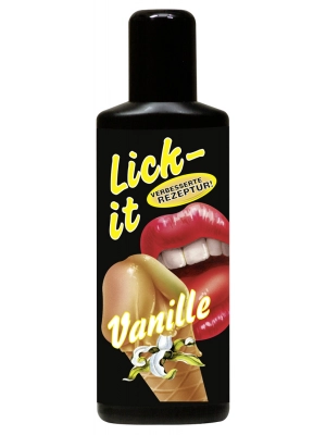 Lubrikační gely s příchutí nebo vůní - Lick-it Lubrikační gel 100 ml - vanilka - 6206370000
