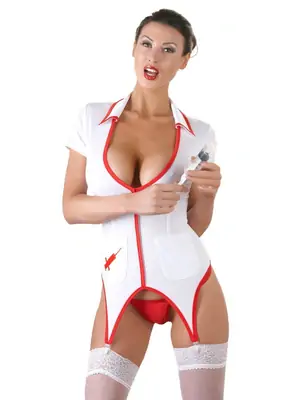Erotické kostýmy - Cottelli Erotický kostým Zdravotní sestřička - 24704972031 - M