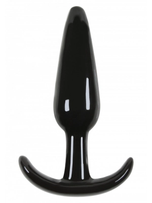 Nevibrační anální kolíky - Gelový Anální kolík T-Plug Smooth černý - s18177black