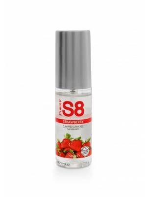Lubrikační gely s příchutí nebo vůní - S8 Jahoda lubrikační gel na vodní bázi 50 ml - s97406strawberry