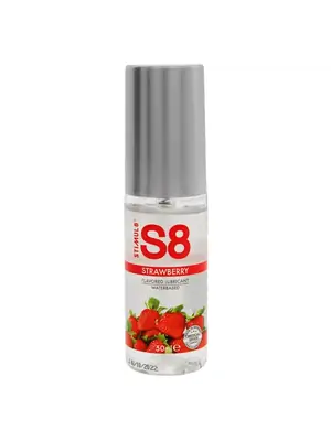 Lubrikační gely s příchutí nebo vůní - S8 Jahoda lubrikační gel na vodní bázi 50 ml - s97406strawberry